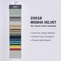Tissu tricoté en velours Mosha, teint, résistant au feu, imperméable, en polyester, adapté aux animaux domestiques, certifié OEKO-TEX pour canapé