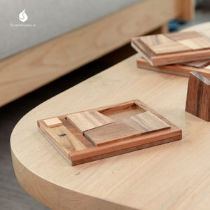 The Square Deal : Wooden Tangram Square Deal <b>Puzzle</b> Family Game At Home for Pattern-Building Activities - Product Image 1