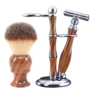 Kit de Afeitado Profesional Shave Edge Metal y Soporte para Maquinilla de Afeitar con Brocha de Pelo de Ardilla - Herramientas de Cuidado Personal - Product Image 1