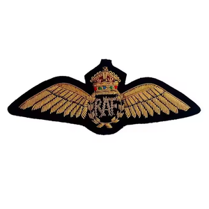 Écussons de blazer de parachutiste WING, badges cérémoniels faits à la main en tissu de laine à prix abordable - Product Image 1
