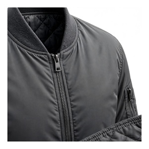 AMKOOR Chaqueta acolchada gris oscuro para hombre, con capucha, cuello alto, forro polar cortavientos, abrigo de invierno con cremallera, corte regular - Product Image 6