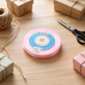 ริบบิ้นผ้าซาตินอิลัน 1.0 ซม. 25 หลา สีชมพู D-06 - Product Image 2