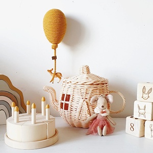 Casa de juguete de ratán para niñas y niños, hecha a mano, juguetes naturales para niños, casas de juego ecológicas - Product Image 6