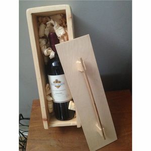 Caja de Vino de Madera Natural con Logotipo Personalizado al por Mayor |   Caja de Madera para una Sola Botella con Estampado Floral |   Fabricante de Cajas de Embalaje para Vino Premium - Product Image 4