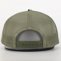 Gorra Trucker de Camuflaje de 7 Paneles Personalizada al por Mayor, Parte Delantera de Algodón, Parte Trasera de Malla, Gorra de Caza de Alto Rendimiento