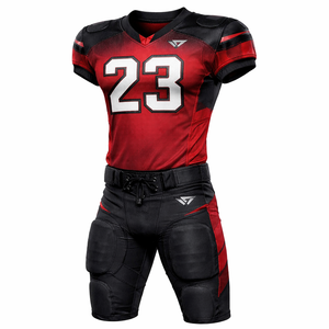 Wholesale Men’s Red Black Jersey & Pants Breathable Polyester Training Team Wear with <b>Padding</b> Option - Product Image 3