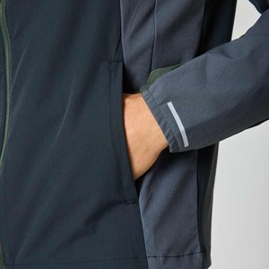 Chaqueta Deportiva con Capucha y Bloques de Color para Hombre, Cortavientos de Manga Larga con Cremallera, Ligera de Poliéster, para Otoño, Corte Regular - Product Image 5