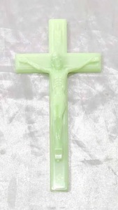 Croix carrée en résine ILAHI, motif folklorique, design d'amour, motif simple, couleurs vives personnalisables, décoration d'intérieur de haute qualité - Product Image 1