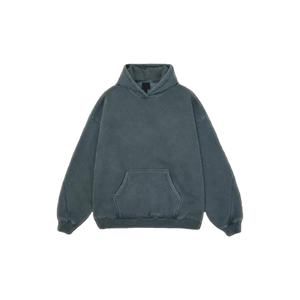 Pantalones de chándal con capucha de lana de algodón 100% lavado con ácido para hombre, pantalones de chándal informales de alta calidad para correr, Fitness, con cuentas, teñido liso, Invierno - Product Image 1