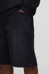Servicios OEM y ODM: Jorts de mezclilla personalizados estilo vintage lavado con dobladillo sin rematar, de longitud corta, estilo holgado, ligeros, para hombre. - Product Image 6