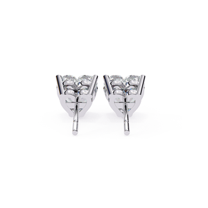 REYES Nouvelle Collection Boucles d'oreilles clous en argent sterling 925 avec moissanite taille cœur de 2 carats et or blanc 14K 18K, Bijoux fins - Product Image 6