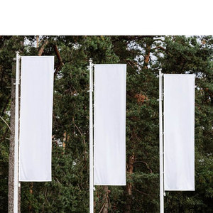 Banderas de Plumas Impresas de Polipropileno Baratas para Exteriores, Tamaño Grande, con Diseño Personalizado en la Parte Delantera y Asta de Aluminio para Promoción - Product Image 1