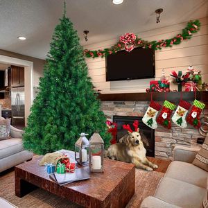 Albero di Natale a batteria da 1,8 m (6 piedi) con 1050 rami, in PET di alta qualità, realistico, innevato, grande, per esterni, personalizzabile, 300 cm - Product Image 3