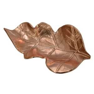 Plateau de rangement en métal doré en forme de feuille pour bijoux, porte-clés de table, petite assiette décorative, organisateur de vanité - Product Image 5