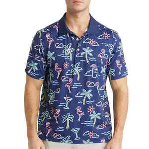 Polo en polyester 100% mesh, service OEM, sublimation, pour hommes, meilleures ventes - Product Image 4
