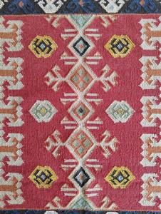 Alfombra Kilim de Lana Hecha a Mano, Alfombra Tradicional de Tejido Plano con Diseño Geométrico, Alfombra Vintage con Diseño Tribal - Product Image 2