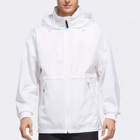 Chaqueta Cortavientos Personalizable con Capucha para Correr al Aire Libre, Logotipo Frontal, Transpirable, Ecológica, de Lona, Impermeable, Estilo Vintage