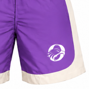 <b>Mens</b> Purple Neutral Nylon Quarter Zip <b>Hoodie</b> Shorts Set Contrast Color Lightweight Training <b>Running</b> Casual Athletic Outfit - Product Image 6