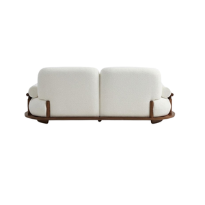 Modern Upholstered <b>Sofa</b> Solid <b>Wood</b> <b>Frame</b> Brown Cushion Living Room Lounge Furniture for Hotel Apartment Villa Interior - Product Image 3