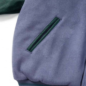 Chenille <b>Letter</b> Patches Custom Logo College Sleeve Blue Varsity Bomber Baseball Letterman <b>Jacket</b> <b>Man</b> Waterproof Breathable - Product Image 5