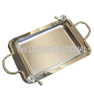 Home Decor Gold Luxury Serving Metal <b>Mirror</b> Cake Tray Storage Tray Creative Rectangular Shape Design Tray - Product Image 6