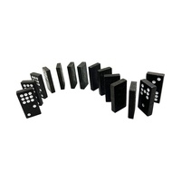 Set domino in legno doppio 9 per divertimento e intrattenimento