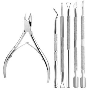BAFA SURGICAL INSTRUMENTS Juego de Herramientas de Manicura de Acero Inoxidable Reutilizables de Doble Punta, Cortaúñas de Doble Cabeza, Empujador de Cutículas, Diseño Duradero - Product Image 4