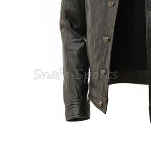 Custom <b>Men's</b> Biker Genuine Leather <b>Jacket</b> Black Motorcycle Leather <b>Jacket</b> Manufacturers High Quality for <b>Men</b> - Product Image 4