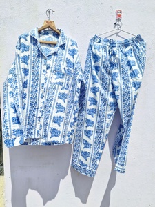 Conjunto de Pijama para Mujer 100% Algodón con Estampado de Leopardo, Cuello en V, Tejido de Punto, Manga Larga, Botones, Ecológico, Suave y Transpirable - Product Image 5