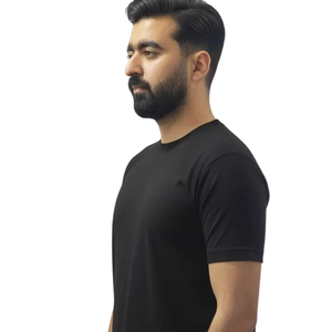 เสื้อยืดคอกลมแขนสั้นทรงปกติสำหรับผู้ชาย สไตล์มินิมอลลำลอง เสื้อผ้าสตรีทแวร์ขายส่ง รับผลิตตามสั่ง เสื้อยืดแฟชั่นใส่ได้ทุกวัน - Product Image 4