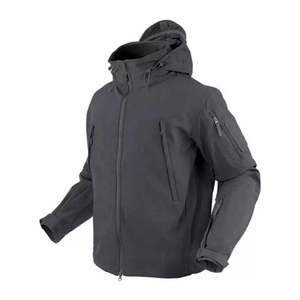Men's Outdoor Tactical Canvas Softshell Hooded <b>Jacket</b> Hiking Camping Spring Coat Windbreaker - Product Image 3