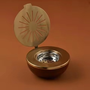 Compact Ball shape New <b>Bukhoor</b> Holder Hinged Sunburst Cover Charcoal Tray Portable Household Oud Aroma Incense <b>Burner</b> - Product Image 6