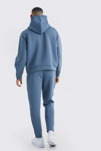 Survêtements en molleton 100% coton écologiques à manches longues, respirants, pour l'hiver, décontractés, multicolores, motif uni, col à capuche - Product Image 6