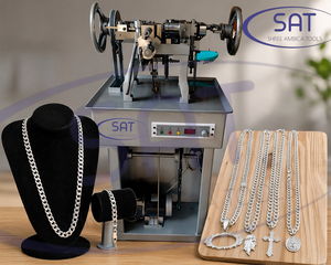 เครื่องทำสร้อยทอง SAT Gold Chain 916 สำหรับงานออกแบบแบบคิวบา หลายขนาด เครื่องทำสร้อยอัตโนมัติสำหรับทองและเงิน - Product Image 1