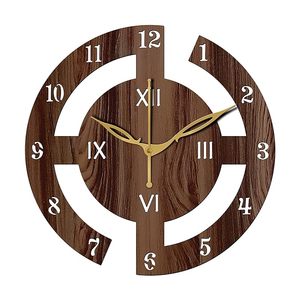 Natural Wooden <b>Clock</b> Budget Friendly Stylish <b>Wall</b> <b>Clock</b> for Living Room <b>Bedroom</b> Office Natural Wooden <b>Wall</b> <b>Clock</b> - Product Image 1