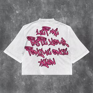 เสื้อยืดครอปผ้าฝ้ายคอตตอนแบบเรียบสำหรับผู้หญิง เสื้อครอปฤดูร้อนสีพื้นสำหรับผู้หญิง พร้อมแขนเสื้อเย็บติด - Product Image 4