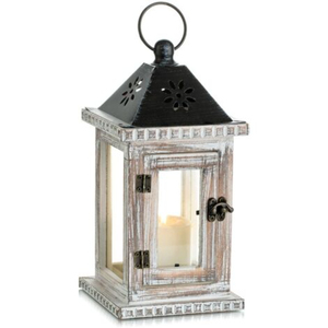 Lanterne à bougie marocaine en métal noir, vente en gros d'usine, pour table ou à suspendre, lampe hexagonale décorative en verre pour la décoration intérieure - Product Image 4