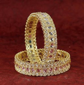 Gold Plated Alloy Rose Gold <b>Bracelet</b> <b>Crystal</b> Rhinestone Cut Claw Setting Classic Women's Party Jewelry Fashion Bangle Certified - Product Image 2