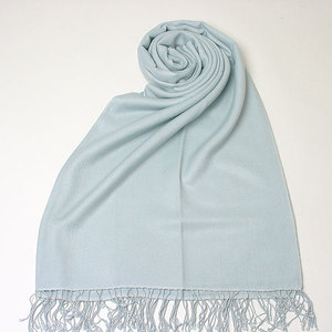 Pañuelos de cachemira tipo pashmina de colores claros para invierno, 28x80 pulgadas, 200-250g, para teñir colores, con flecos trenzados a mano, patrón sólido. - Product Image 3