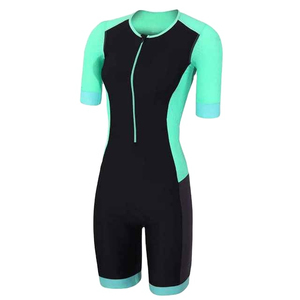 Combinaison de triathlon réversible coupe-vent pour homme grande taille, sublimée, pour la course à pied, le cyclisme, manches courtes avec deux poches - Product Image 1
