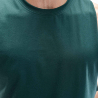 Ensemble débardeur et short de sport personnalisable grande taille pour homme, en coton et élasthanne, couleur unie, style décontracté pour l'été