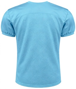Custom <b>Plain</b> Sky Blue American <b>Football</b> <b>Jersey</b> Blank Sublimation Practice Uniform Breathable Mesh Training Athletic Apparel - Product Image 4