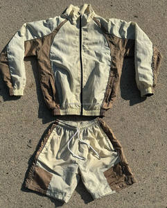 Ensemble pour homme Short et veste coupe-vent deux pièces personnalisés Ensemble short et coupe-vent deux pièces en nylon avec fermeture éclair - Product Image 6