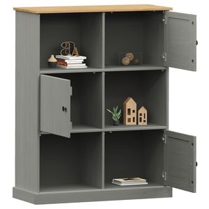 VIGO legno massello pineta libreria 35.4 "x 13.8" x 45.1 "colore grigio - Product Image 3