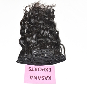 Extensions de cheveux naturels indiens Remy 100 % vierges à clipser et à tisser, double trame, sans produits chimiques - Product Image 2