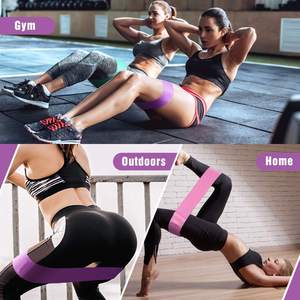 Juego de 3 Bandas de Resistencia para Glúteos con Logotipo Personalizado, Bandas de Ejercicio de Tela de Poliéster Antideslizantes, Bandas de Fitness para Entrenamiento, Yoga y Gimnasio - Product Image 4