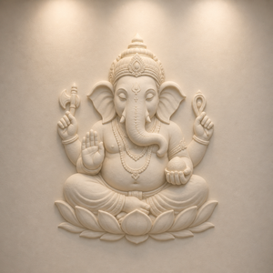 Sculpture murale 3D artisanale traditionnelle haut de gamme en fibre de verre de Lord Ganesha et de Lord Shiva pour la décoration spirituelle de la maison et du temple - Product Image 6