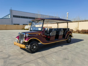Vehículo Eléctrico Turístico Estilo Clásico Vintage, Autobús Turístico de 14 Plazas, Techo Rígido, Estructura Anticorrosión, Iluminación LED para - Product Image 5
