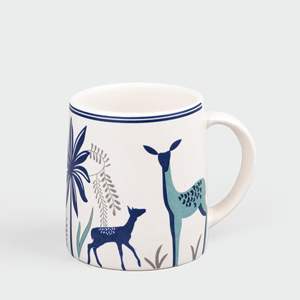 Juego de Té de Cerámica con Estampado de Ciervo, Moderno y de Lujo, 300 ml, Ecológico, Portátil, Duradero, con Estampado de Jungla, Regalo de Oficina, Color Marrón - Product Image 1