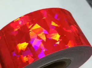 Multi-Purpose Holographic Tape Confetti Cracked Ice Glass Pattern Film Roll <b>for</b> Creative Crafting Gift Wrapping & Decorative Use - Product Image 5
